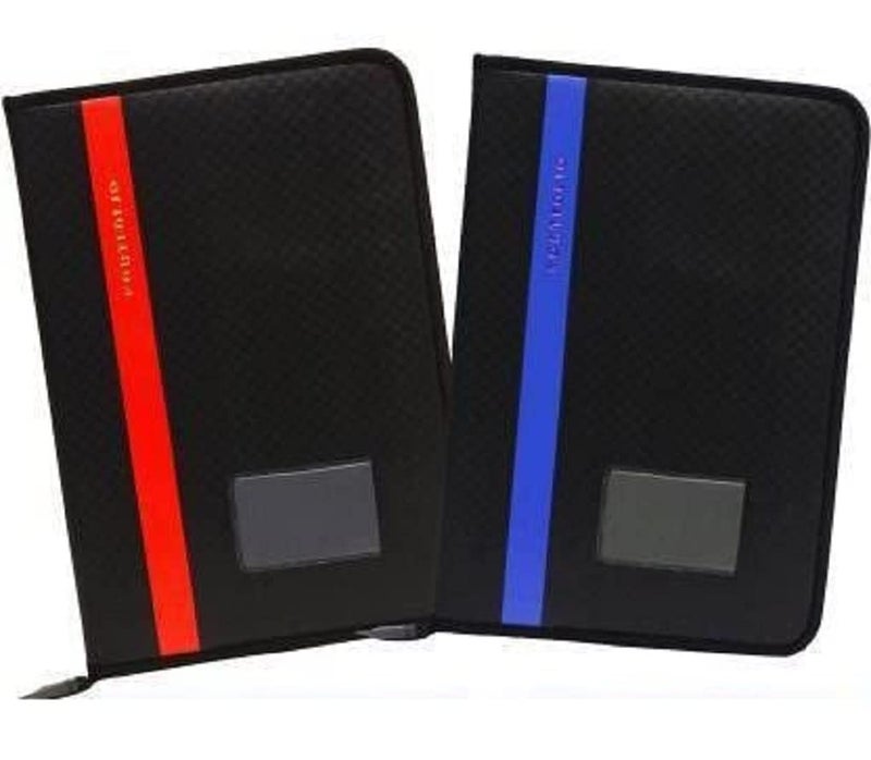 FUTURE X PU Leather 20-Leaf File Folder, Interview Plain Strip Portfolio Professional Files Zipped Folders, and Document Holder Organiser Leaf Certificate File Holder,Bag(Set of 1, Multicolor, FS Size) - Image 1