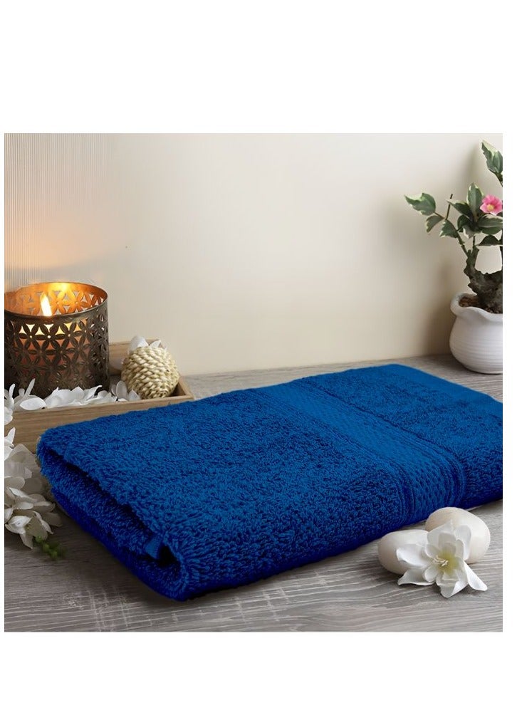 BYFT Daffodil (Royal Blue) Premium Kids Towel (60x110 Cm-Set of 2) 100% Cotton, Highly Absorbent and Quick dry, Hotel and Spa Quality Bath linen with Stripe Diamond Dobby-500 Gsm  - Image 1