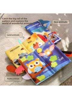 Generic Children's Tail Cloth Book Educational Toy Book Tearable Baby Cloth Book Ringing Paper Enlightenment Book Early Education Toys-Color:-5  - Image 3