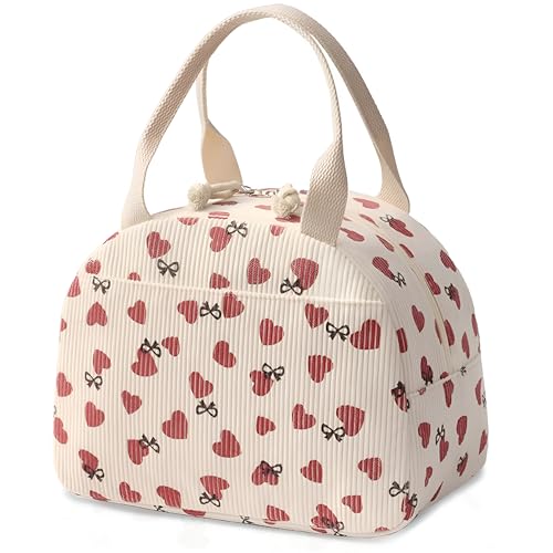 Shopiable Store Lunch Bag for Women & Men – Cute Lunch Tote Bag | Large Capacity Reusable Insulated Lunch Box | Cooler Bag for Work, Picnic, Office, School & Travel (Corduroy Love) - Image 1