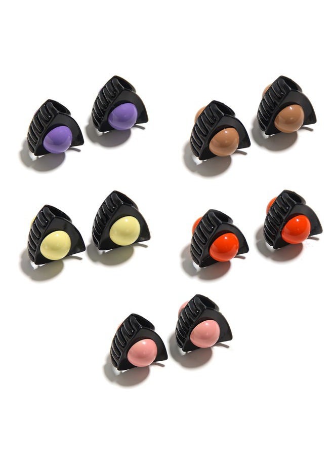 LFOUVRE Cute Cat Ear Mini Claw Clips 10pcs - 1.3 Inch Nonslip Hair Styling Accessories for Thin Hair, Women and Girls - Image 1