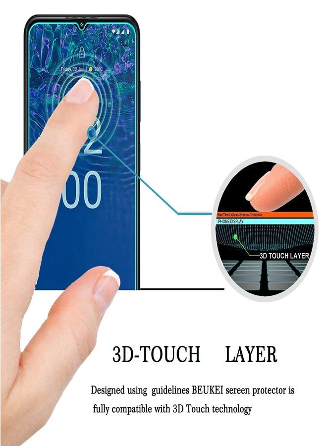 beukei (3 Pack) Compatible for Nokia G310 5G / Nokia G310 Screen Protector Tempered Glass,Touch Sensitive,Case Friendly, 9H Hardness - Image 2