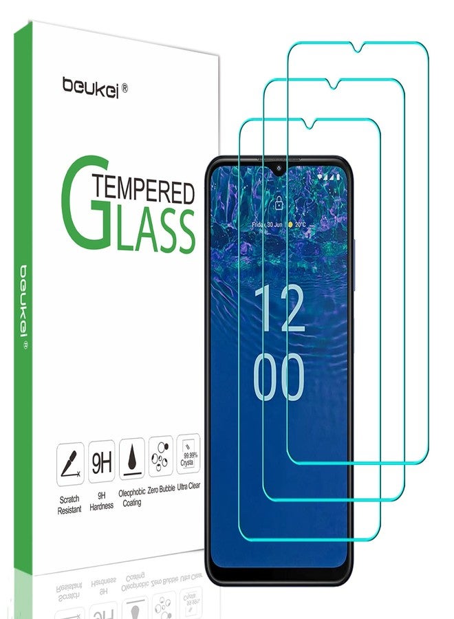 beukei (3 Pack) Compatible for Nokia G310 5G / Nokia G310 Screen Protector Tempered Glass,Touch Sensitive,Case Friendly, 9H Hardness - Image 1