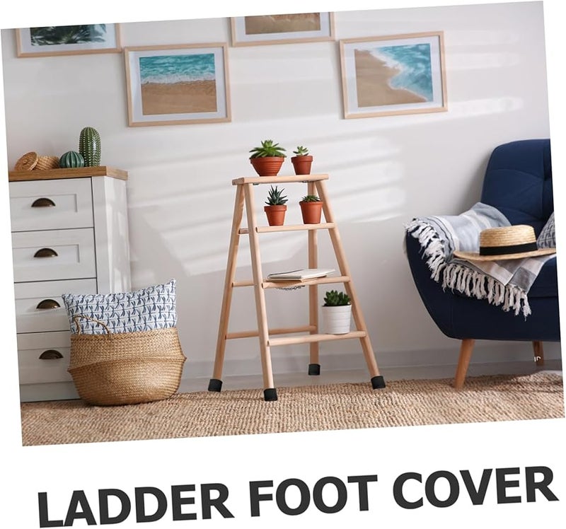 4Pcs Ladder Feet Covers Rubber Pads Wear Resistant Nonslip Floor Protectors - Image 3