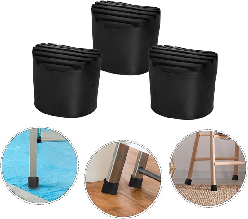 4Pcs Ladder Feet Covers Rubber Pads Wear Resistant Nonslip Floor Protectors - Image 4