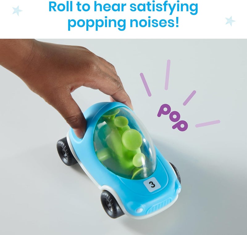 hand2mind Hand2Mind Popping Fidget Cars  Suction Cup Toys for Fine Motor Skills Toddler  Preschool Sensory Play Anxiety Relief Set of 3 - Image 2