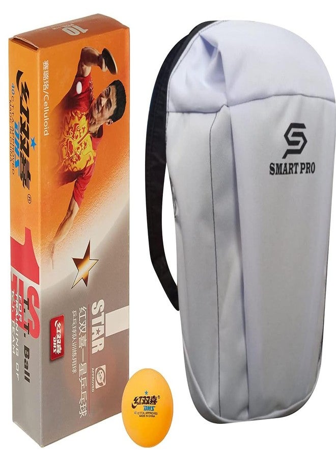 دي إتش أس كرة تنس الطاولة DHS 40 مم، نجمة واحدة، برتقالية (علبة من 10 قطع) 110 قطعة مع غطاء Smart PRO TT الخاص، Speed Ocean - Image 2