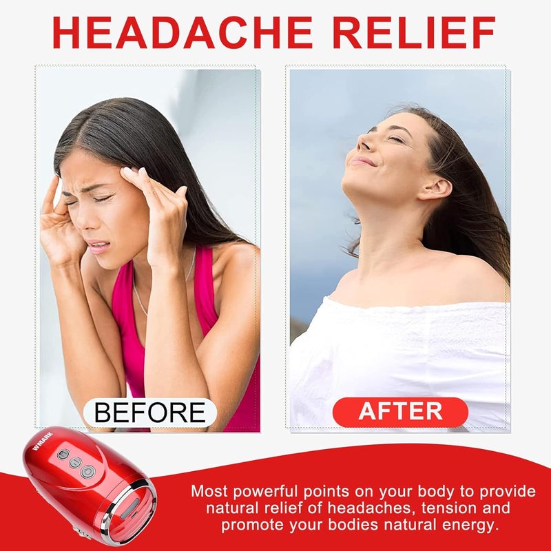 colorski مُدَلِّك شعر احترافي بدون سلك مُدَلِّك يدوي بالاهتزاز للرقبة والساقين واليدين والوجه مُدَلِّك 2 عقدة تدليك 2600 مللي أمبير أحمر - Image 5