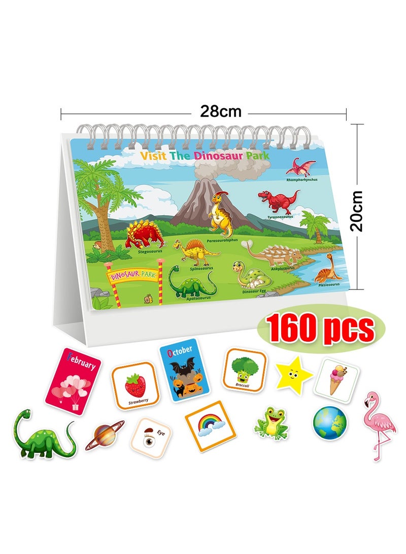 Quiet Book for Kids, Busy Book, Velcro Reusable Sticker Book, Early Childhood Education Flip Busy Book - Image 5