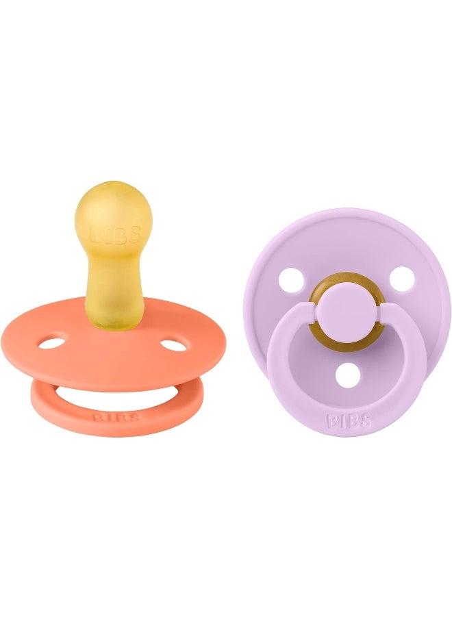 BIBS - Pack of 2 Colour Latex S2 Papaya and Violet Sky - Image 1