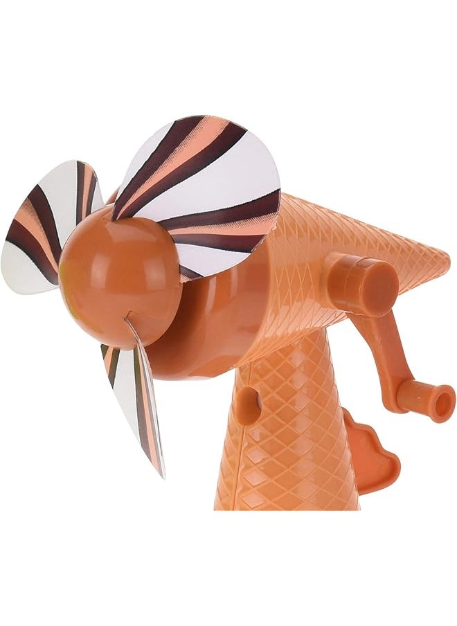 Koopman Ice Cream Shaped Hand Fan Brown K8719987004353 Brn  - Image 2