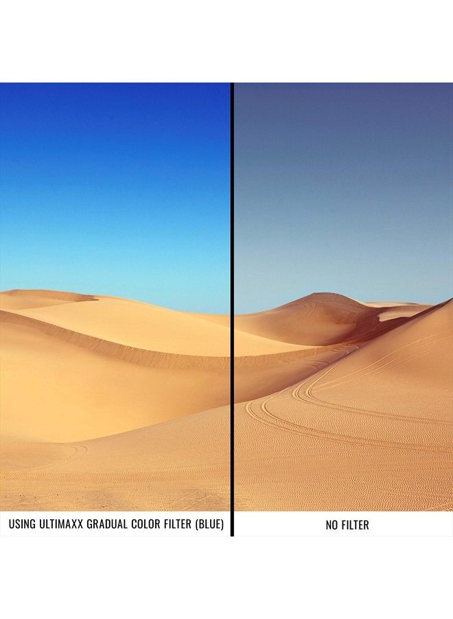 Ultimaxx 82MM Ultimaxx Professional Six Piece Gradual Color Filter Kit (Orange, Yellow, Blue, Purple, Red, Grey) for Camera Lens with 82MM Filter Thread and Protective Filter Pouch - Image 5