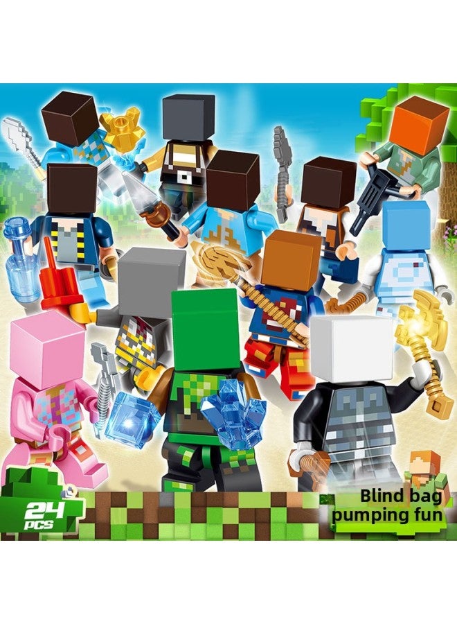 Special Police Men Building Blocks Blind Bag Toy Fighters Assault Troop Doll Plastic Small Particles Assembled Cross-Border Special Forces 