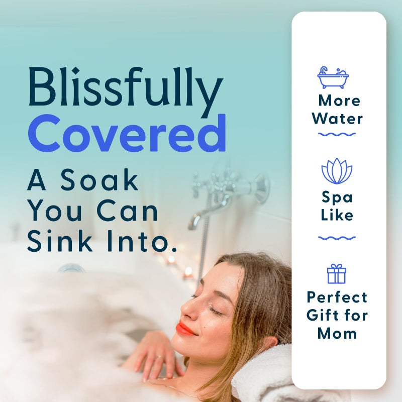 SlipX Solutions Bottomless Bath | Overflow Drain Cover for Tub | Great Gifts for Mom, Spa & Bath Accessories | Drain Block, Water Stopper Plug | Bath Essentials for Women | 4" Diameter, White - Image 5