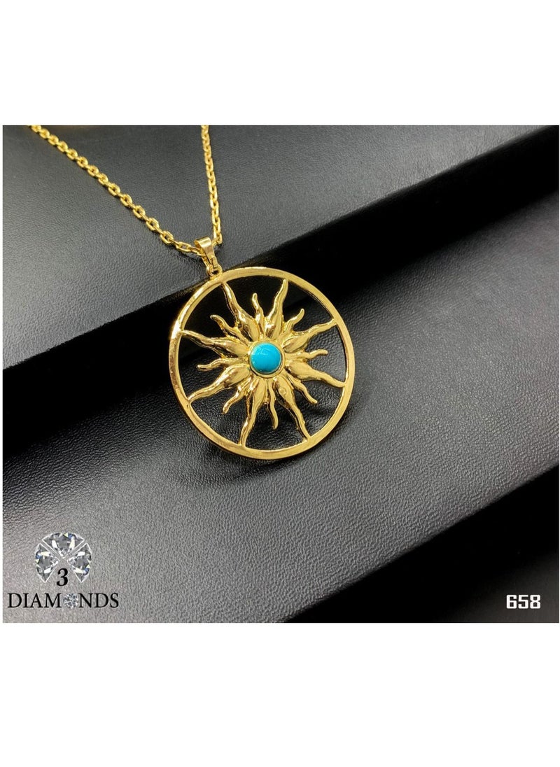 3Diamonds - You Are My Sunshine Pendant Necklace For Women Gold Plated - Image 1