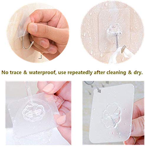 SMARTCAM SMARTCAM Wall Hooks for Hanging Strong 10 Pack Adhesive Hooks for Wall Heavy Duty self Adhesive Hook Wall hangings Kitchen Accessories Items Clothes Hanging Sticky Photo Frame Hangers - Image 3