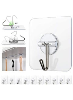 SMARTCAM SMARTCAM Wall Hooks for Hanging Strong 10 Pack Adhesive Hooks for Wall Heavy Duty self Adhesive Hook Wall hangings Kitchen Accessories Items Clothes Hanging Sticky Photo Frame Hangers  - Image 1