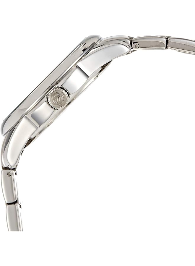 Stuhrling Original Men Quartz Date Watch Silver Case Black Dial Stainless Steel Bracelet 3970 1 - Image 3