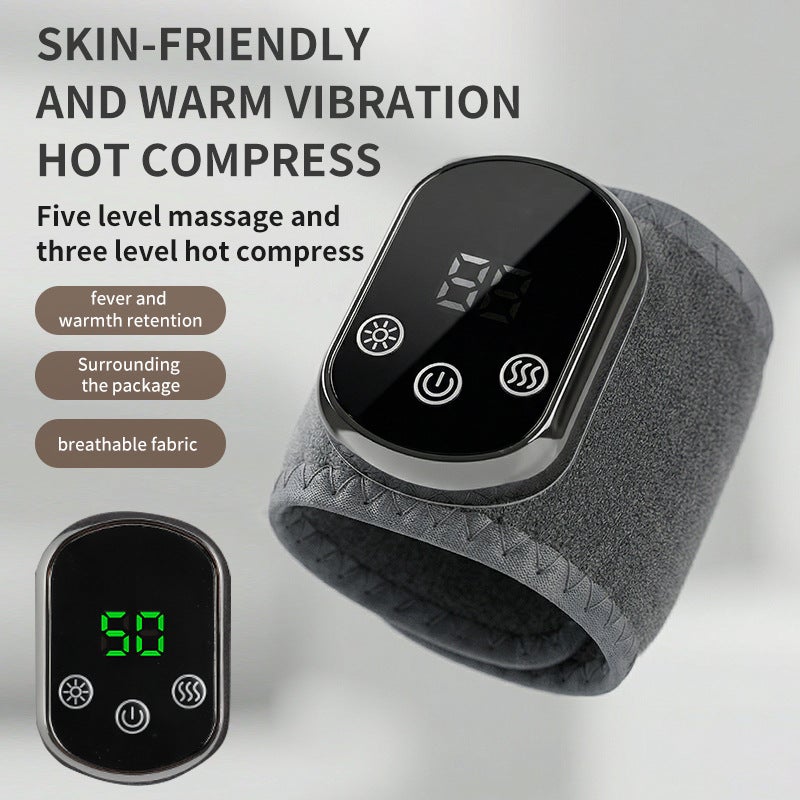 USB Heated Wrist Support Band with Red Light Therapy and Vibration Massage - Image 1