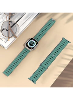 Color Fans Apple Watch Ultra Ocean Band 49mm 45mm 44mm 42mm for Men Women, Soft Silicone Sport Band Replacement Strap for Apple Watch Ultra iWatch Series 8 7 SE 6 5 4 3 2 1 Cactus  - Image 5