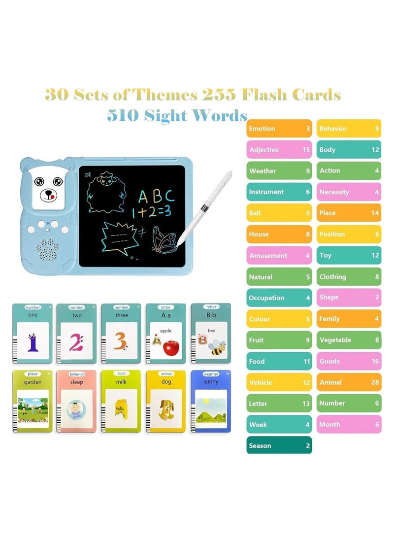 MUMS PLANET - Talking Flash Cards Writing Tablet - Educational Speech Toys for 3-8 Years Toddlers, Learning Interactive Toy for Kids Birthday Gifts, Preschool Montessori Speech Therapy Autism Toys 510 Sight Words - Image 1
