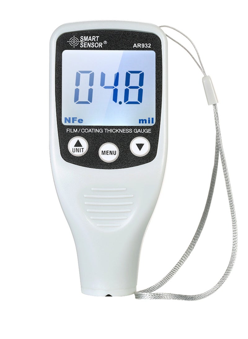 SMART SENSOR - Digital Paint Coating Thickness Gauge Handheld Coatings Thickness Tester with Auto Function Fe/NF Probe Car Detector Automotive Coating Refinishing Cars Paint Tester Meter (0～1700um) - Image 1