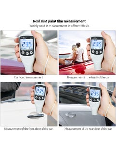 SMART SENSOR Digital Paint Coating Thickness Gauge Handheld Coatings Thickness Tester with Auto Function Fe/NF Probe Car Detector Automotive Coating Refinishing Cars Paint Tester Meter (0～1700um)  - Image 5
