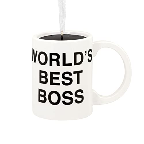 Hallmark The Office World's Best Boss Coffee Mug Christmas Ornament (0002HCM9116) - Image 1