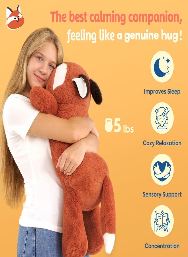 PEACH CAT 25.6 inch 5 lbs Fox Weighted Stuffed Animals Large Weighted Plush Soft Plushies Toys Body Pillow Gifts for Kids Adults - Image 2