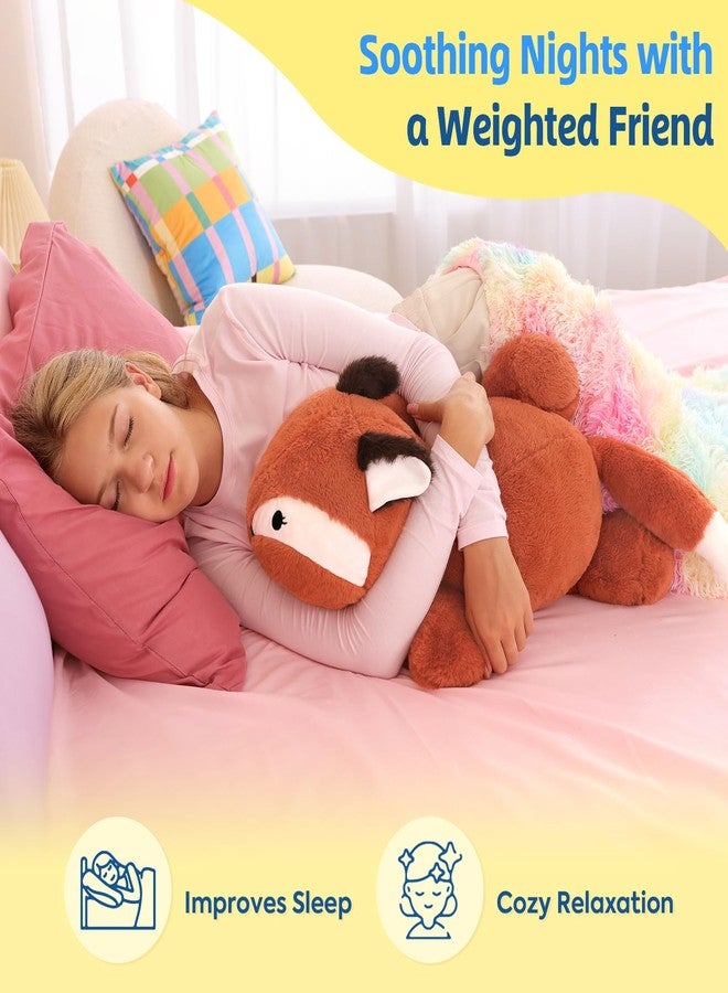 PEACH CAT 25.6 inch 5 lbs Fox Weighted Stuffed Animals Large Weighted Plush Soft Plushies Toys Body Pillow Gifts for Kids Adults - Image 3