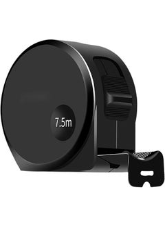 Excefore Retractable Tape Measure 25Ft 7.5M With Metric And Inches Stainless Steel Blade Measuring Tape Durable And Easy To Read Self Locking Hollow Design Retraction Control Black Gold  - Image 1