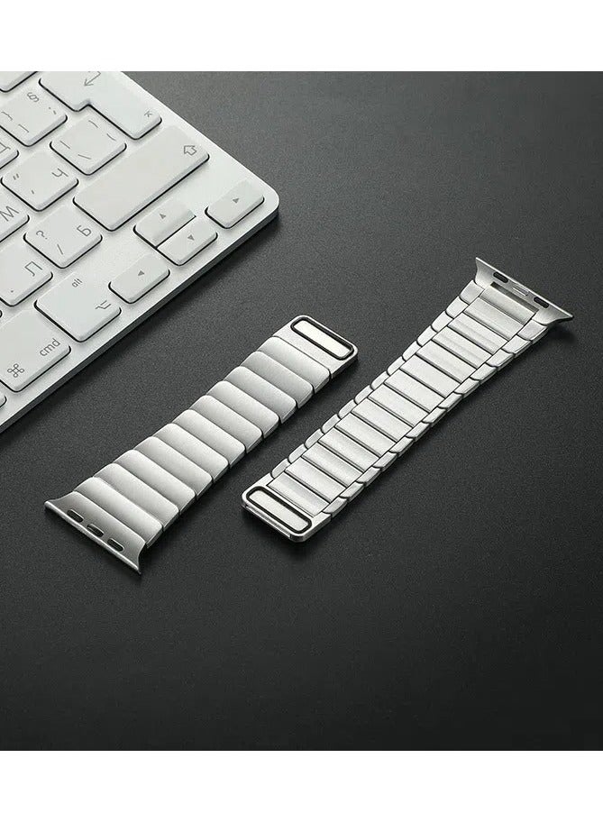 Magnetic Stainless Steel iWatch Band for Apple Watch Series 8/7/6/5/4/3/2/1/SE/SE2/Ultra Compatible Apple Watch Straps 42mm 44mm 45mm 49mm - Image 2