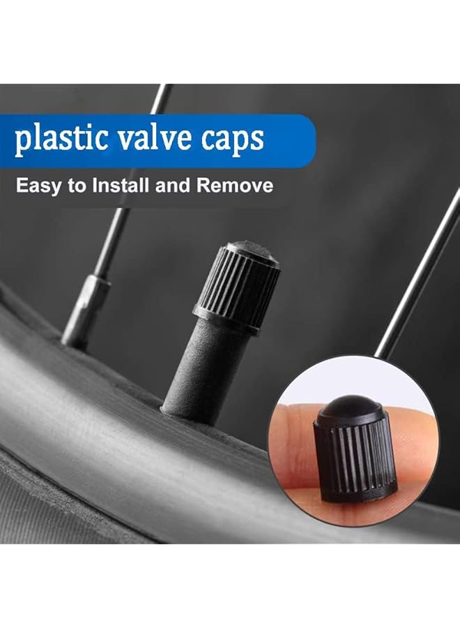 S-TOP Tire Valve Stem Caps The Upgraded Version has a Sealing Ring for Car, Motorbike, Trucks, Bike, Bicycle （Black） (24) - Image 3
