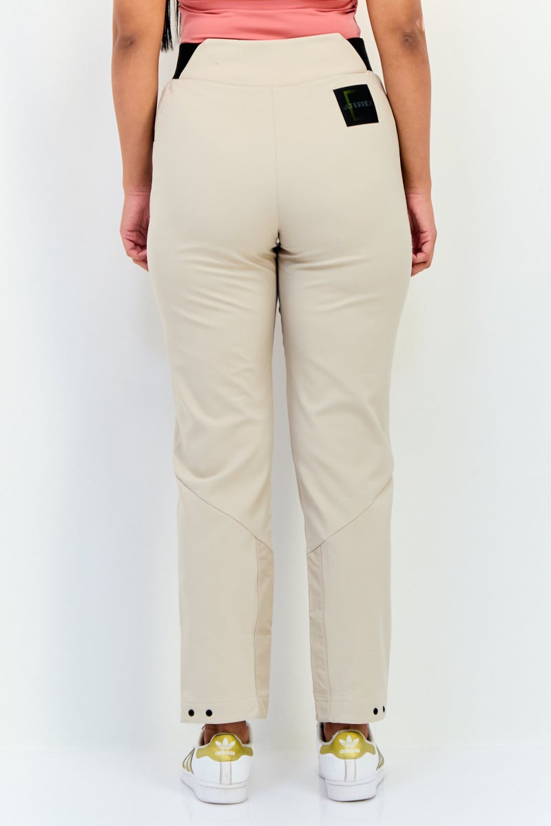 Adidas Women Sportswear Fit Outdoor Track Pants, Beige  - Image 3