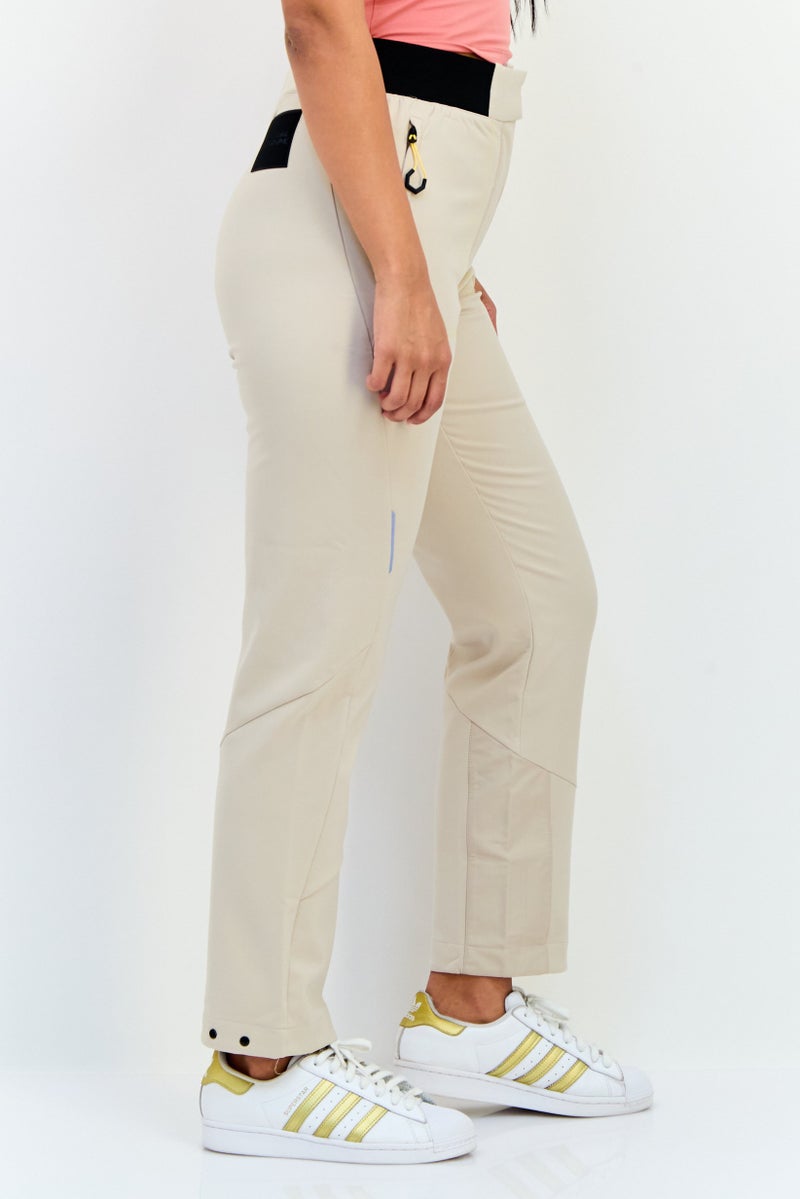 Adidas Women Sportswear Fit Outdoor Track Pants, Beige - Image 2