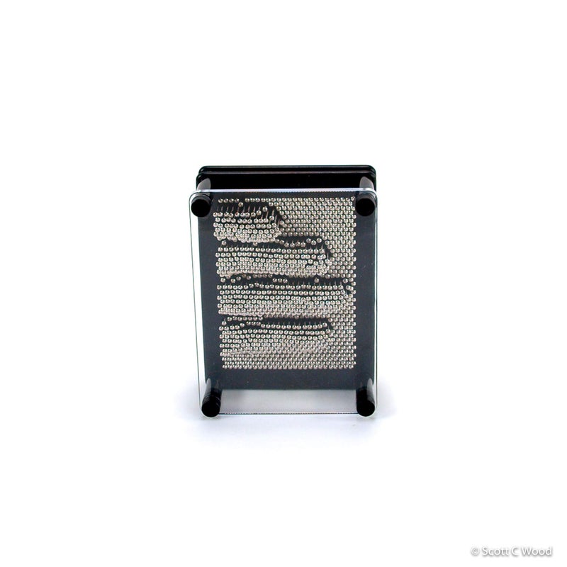 Toysmith Pin Art Fidget 3D Distraction Office Gift  Decor  Coworker gift  Dad 5""  Black - Image 3