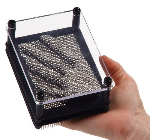 Toysmith Pin Art Fidget 3D Distraction Office Gift  Decor  Coworker gift  Dad 5""  Black - Image 2