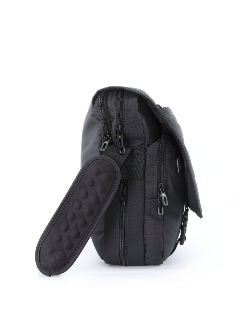 NATIONAL GEOGRAPHIC - National Geographic Pro Messenger Bag Black,  Stylish for Men and Women Compact and Versatile, Portable Organizer for Travel, Business, University - Image 1