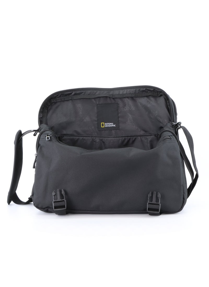 NATIONAL GEOGRAPHIC - National Geographic Pro Messenger Bag Black,  Stylish for Men and Women Compact and Versatile, Portable Organizer for Travel, Business, University - Image 1