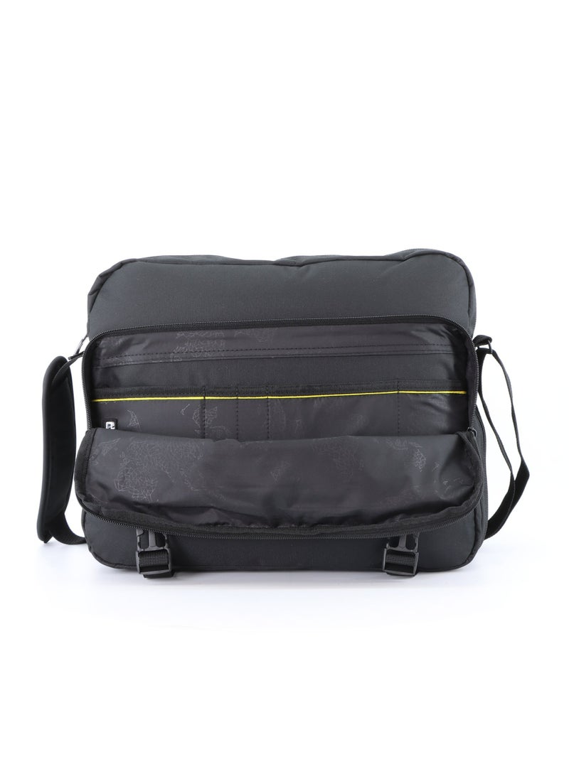 NATIONAL GEOGRAPHIC - National Geographic Pro Messenger Bag Black,  Stylish for Men and Women Compact and Versatile, Portable Organizer for Travel, Business, University - Image 1