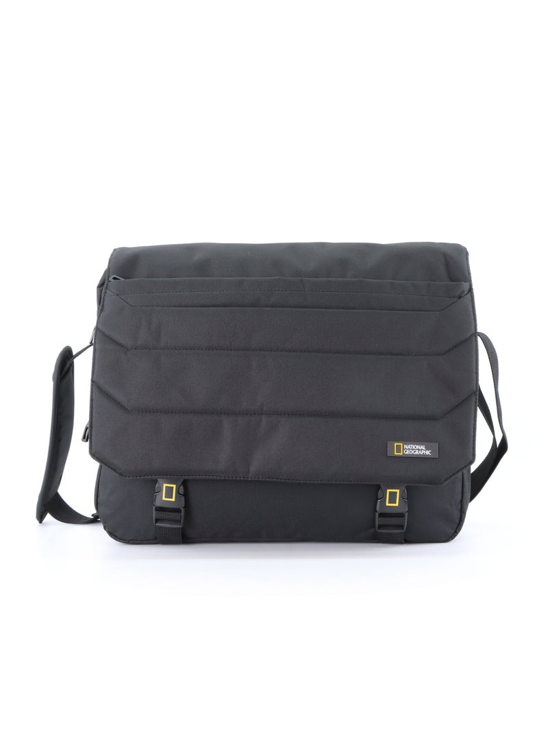 NATIONAL GEOGRAPHIC - National Geographic Pro Messenger Bag Black,  Stylish for Men and Women Compact and Versatile, Portable Organizer for Travel, Business, University - Image 1