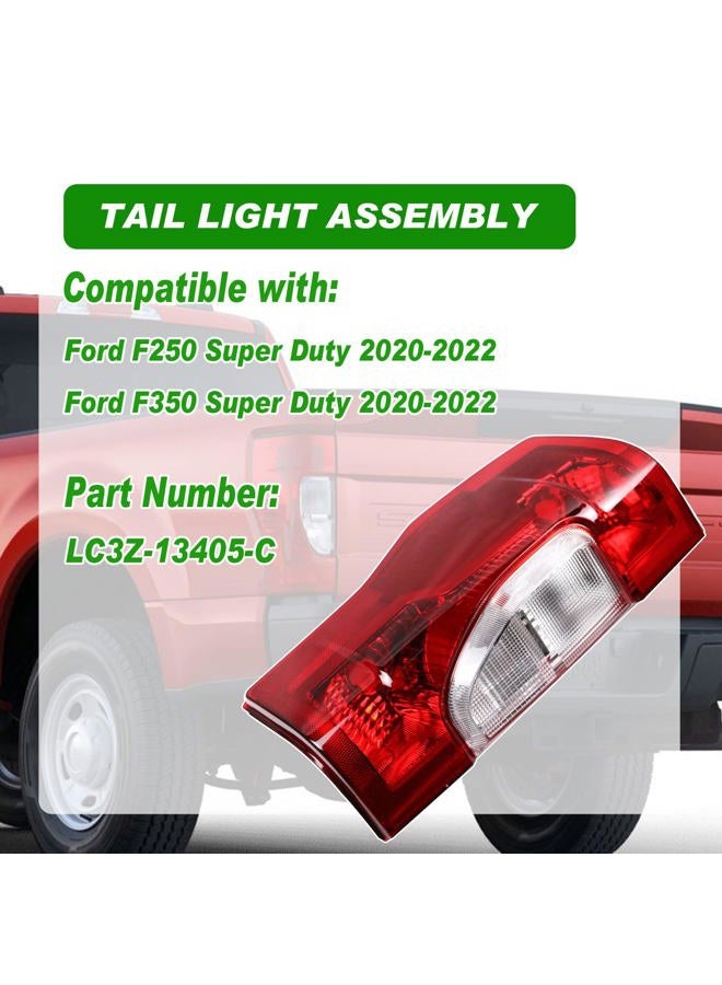 Lochnchn Tail Lights Rear Taillight Assembly Compatible with Ford F250 F350 Super Duty 2020 2021 2022 Tail Lamp Non-LED Non-Blind Spot Left Driver Side - Image 2