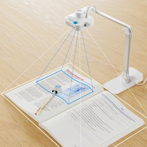 OKIOLABS OKIOCAM W1 USB 4K 8MP Document Camera with Light for Teachers. Comes with OKIOPoint & AI-Tracking Presentation Software. Doc Camera for Classroom. Compatible with PC/Mac, with Type-C Adaptor - Image 2