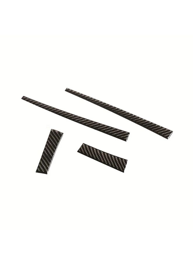 Carbon Fiber Side Mirror Covers Convex Lens Easy Installation Black Red Design - Image 4