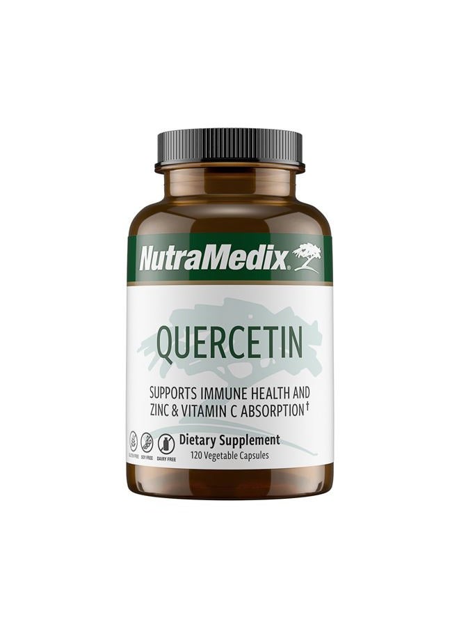 Nutramedix Quercetin - Quercetin from Sophora Japonica Flower - Immune Support Supplement for Detoxification, Inflammatory Response & Enzymes - Helps Aid Zinc & Vitamin C Absorption (120 Capsules) - Image 1