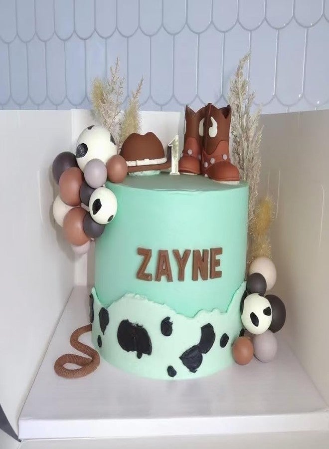 Tyotrbs Cowboy Rodeo Cake Topper 25Pcs Cowboy Cake Topper Western Cake Decorations Cowboy Hat and Boot Balls Cake Decorations Western Cowboy Birthday Baby Shower Party Decorations - Image 2