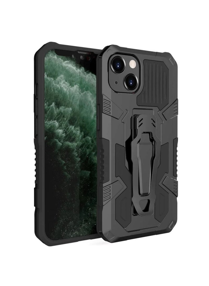 HEXABEX iPhone 14 Case, Shockproof Hybrid Armor Heavy Duty Cover Case for iPhone 14 6.1" Black  - Image 2