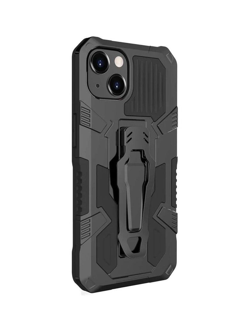 HEXABEX iPhone 14 Case, Shockproof Hybrid Armor Heavy Duty Cover Case for iPhone 14 6.1" Black  - Image 1