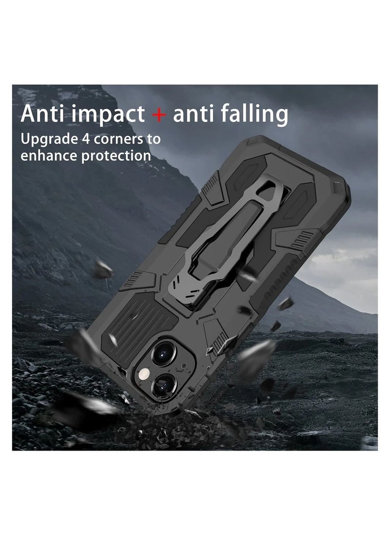 HEXABEX iPhone 14 Case, Shockproof Hybrid Armor Heavy Duty Cover Case for iPhone 14 6.1" Black  - Image 3