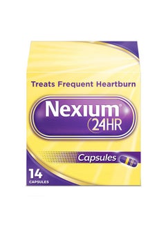 NEXIUM 24Hr Acid Reducer Heartburn Relief Capsules For All-Day And All-Night Protection From Frequent Heartburn, Heartburn Medicine With Esomeprazole Magnesium - 14 Count  - Image 1